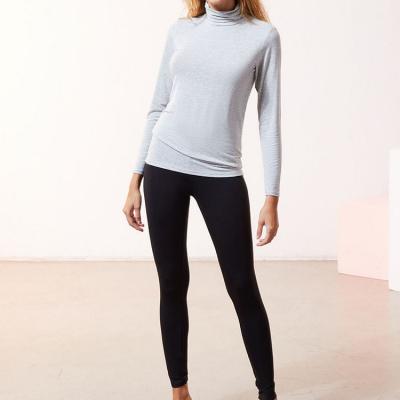 China Others Comfortable And Convenient Ladies Knitted Solid Long Sleeves T Shirts For Women for sale