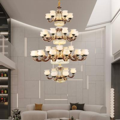 China GANVA Modern Traditional Decorative High Ceiling Lamp LED Light Indoor Luxury Pendant Chandeliers for sale