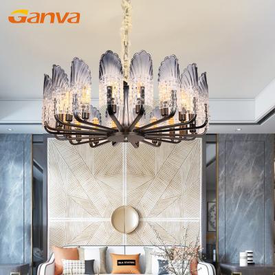 China GANVA New Design LED Crystal Chandeliers Indoor Home Decorative Luxury Pendant Light for sale