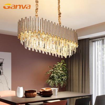 China GANVA Modern Style Indoor Luxury K9 Crystal Pendant Light Banquet Hall LED Chandeliers for sale