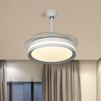 China GANVA Air Cooling Fan Lower Noise 42Inches Bedroom 42Inches Living Room Decorative LED Ceiling Fan Light for sale