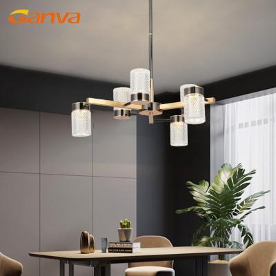 China GANVA Modern Metal Chandeliers Modern Villa Indoor Living Room Indoor Decorative Pendant Light Fixture for sale