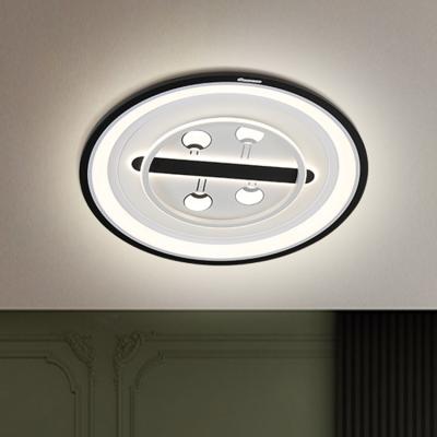 China GANVA Wholesale D500mm Indoor Remote Control Sound LED Outdoor Ceiling Mounted Recessed Lamp for sale