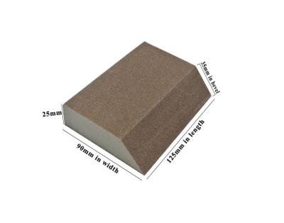 China High Density Trapezoidal Sanding Wood Sanding Sponge Block Furniture Paint Sanding Sponges Single Or Double for sale