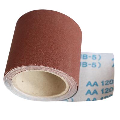 China Bright color with pure coated surface aluminum oxide silicon carbide emery paper sandpaper roll waterproof resin over resin sanding roll for sale