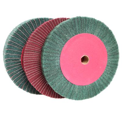 China Stainless Steel Wheel Fiberglass Wheel Fin Nylon Drawing Nonwoven Scouring Wheel Customized for sale