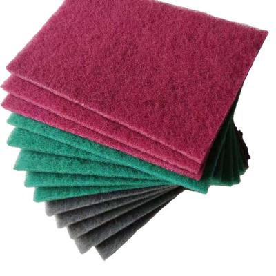 China Sustainable Kitchen Cleaning Natural Sponge Dish Scrub Pad Non Clean Scratch Vessel Scrubbing Nylon Cleaning Pad for sale