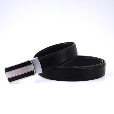 China Fashional Men's Custom Famous Brand Belts Real Leather Belt Logo Genuine Leather With Automatic Buckle for sale