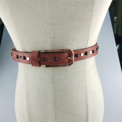 China Fashion.Casual 2019 genuine leather belt for women lady brown p high quality belt leather belt for sale