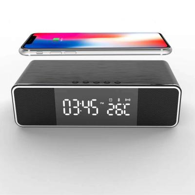 China Wireless Charger For Cell Phone 2021 Funny Alarm Clocks Wireless Charger Alarm Clock With Phone Charger Wireless Speaker for sale