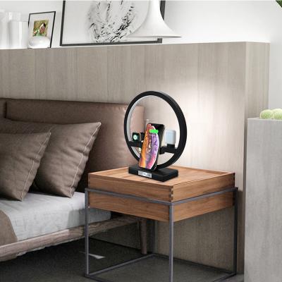 China 2021 New Product Ideas High Speed ​​Mobile Phone Holder Fast Qi Wireless Charger And Lamp for sale