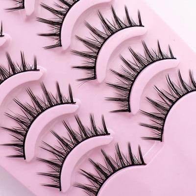 China Natural Hot Sales 3D Mink Eyelashes 5 Pair Set Fan Eyelashes for sale