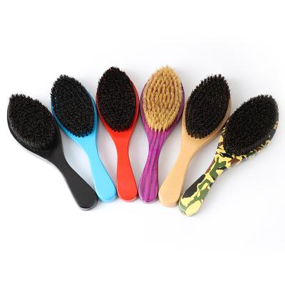 China Nondisposable Popular High Quality Wooden Wave Brush Boar Bristle Wave Brush for sale