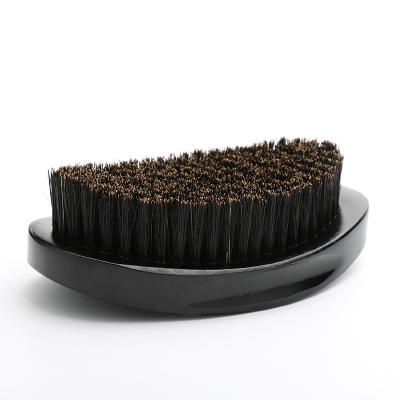 China 100% Deluxe Beard Brush Boar Curved Hair Brush to Tame and Soften Your Itchy Facial Hair Beard Brush for sale