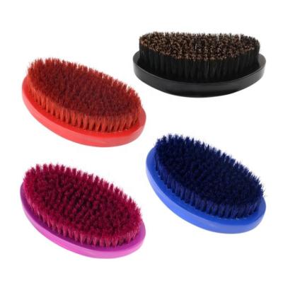 China Nondisposable Private Label Blue Color Bristle Wave Brush 360 Red Curved Wave Brush for sale