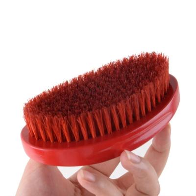 China 100% Customized Hair Brush Beech Wood Boar Bristle Medium Wave Curved Beard Brush for sale