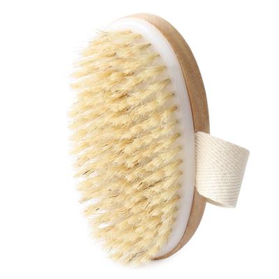 China All Natural Professional Customized Eco - Friendly Natural Wood Oval Body Bath Brush for sale