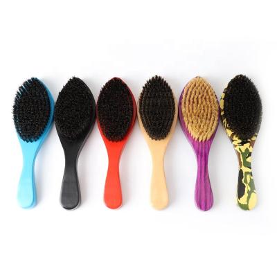 China EDAWA Factory Nondisposable Directly Drop Shipping Wave Brush 360 Middle Bristle Wooden Curved Hair Brush for sale