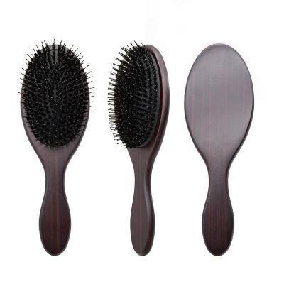 China Nondisposable Boar Bristle Luxurious Wooden Bristle Hairbrush Low MOQ Low MOQ Massage Synthetic Hair Comb for sale