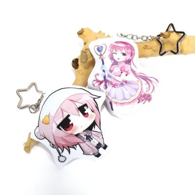 China Souvenir Gifts/Side Decoration Custom Funny Gift Double Printing Custom Any Shape Anime Pillow Key Chain Charm for sale