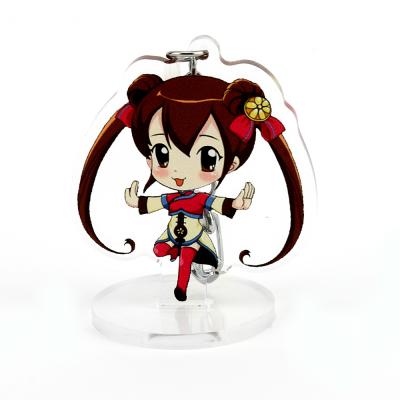 China Customized No MOQ Customizable Clear Holo Anime Figure Phone Holder To Write To Rotate Acrylic Standee for sale