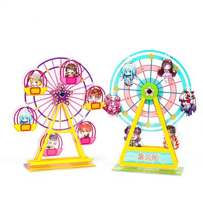 China Eco-Friendly 4 Printed Transparent Crafts All Acrylic Acrylic Ferris Wheel for sale