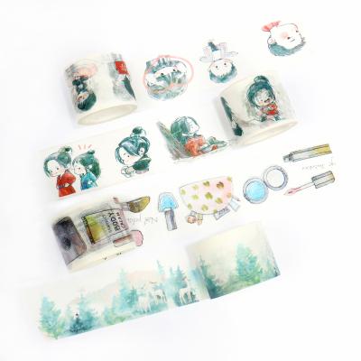 China Bomaijie waterproof high quality waterproof color printed self adhesive washi masking tape with your own design for sale