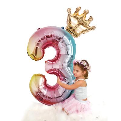 China Festival Decoration Selection Party Supplier Extra Large 40 Inch Number Foil Balloons For Kids Birthday Helium Foil Balloons Alphabet for sale