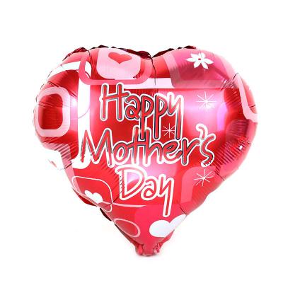 China Happy Mothers Day Festival Decoration Selection Party Heart Shaped Globo Al Por Mayor Aluminum Balloon 18 Inch Foil Balloon for sale