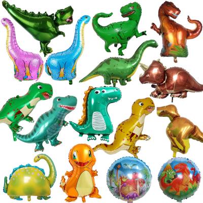 China Festival Decoration 4D Cartoon Dinosaur Foil Balloons Mylar Helium Jungle Foil Balloons For Birthday Party Decoration for sale