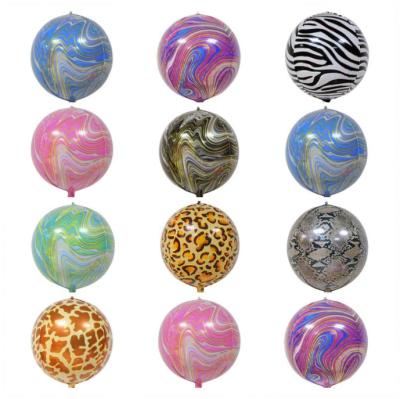 China 2022 New Arrivals Festival Decoration Prizes Cheap Giant Foil Helium 22inch Round Square Shape Colorful 4D Balloon For Valentines Decoration for sale