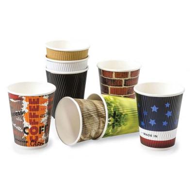 China Disposable Custom Printed Design Your Own Logo Vending Machine Hot Drink Take Away Insulated 3 4 7oz 8 10 oz Coffee Paper Cup for sale