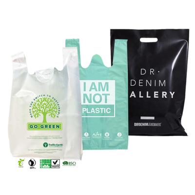 China BIODEGRADABLE promotional hot sale custom logo packaging plastic shopping bag for sale