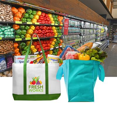 China Custom Viable Recycled Non Woven Reusable Organic Eco Friendly Wholesale PP Fabric Supermarket Grocery Packaging Shopping Bag for sale