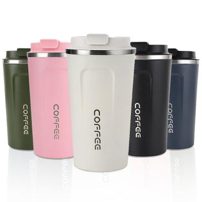 China 2021 Viable Custom Logo Car Travel Double Wall Tumbler Mugs, Wholesale Vacuum Insulated Mugs Cups 16oz Stainless Steel Coffee Mugs for sale