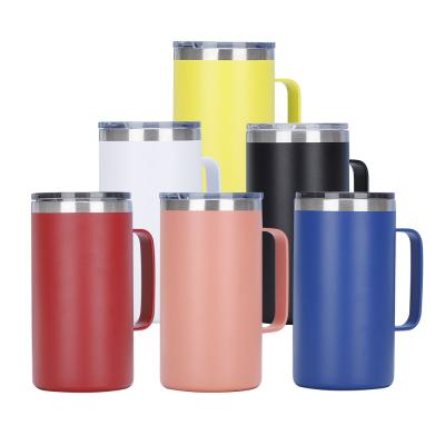 China Stainless Steel Vintage Durable Hot Wall Matte Insulated Camping Canecas Double Straight Travel Canecas for sale