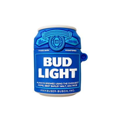 China For AirPods Pro Unique Blue 3D Bud Light Bear Bottle Case Cover For Airpods 1 protective funda 2silicone case cover for air pod pro for sale