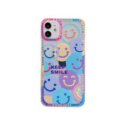 China Shockproof Colorful Flowers Smile Strap Lanyard Phone Case For iPhone 14 13 Pro 12 11 Max X XS XR 7 8 Plus Fashion Cute Transparent Soft Co for sale