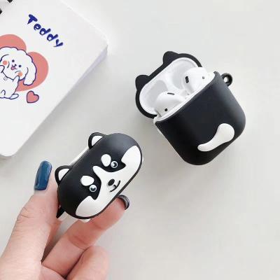 China For AirPods 1/2 Corgi Dog Cat Cartoon Case For Airpods 1 2 Case Silicone Wireless Earphone Protective Cove For AirPods for sale