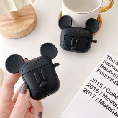 China For Airpods 1/2 Cool Black Cute Cartoon Earphone Cases For Apple Airpods 1 2 Pad Headphone Cover For Airpods Pro Case Funda Capa for sale