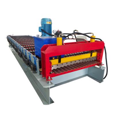 China Automatic Factory Color Steel Corrugated Roofing Panel Sheet Roll Forming Machinery for sale