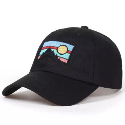 China breathable & New Design Sunset Mountain Waterproof Quality Embroidered Baseball Cap With Adjustable Strap for sale