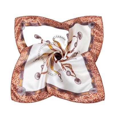 China Multifunctional Head Scarf For Women Scarves Silk Feeling Bandana 22 Inch Square Satin Silk Bandana For Women for sale