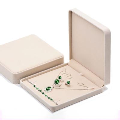 China Wholesale Custom Logo Packaging Box Organizer Jewelry Box Flannel Packaging Display Necklace Ring Earring Gift Box Printing Logo Packaging Box jewelry for sale