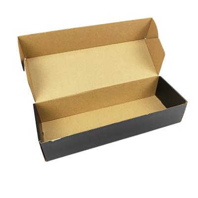 China Recyclable Hot Selling Black Corrugated Kraft Paper Matte Storage Shipping Boxes With Custom Design for sale