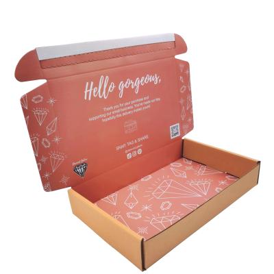 China Custom Recycled Ecommerce Materials Easy Tear Strip Plane Open Shipping Paper Box for sale