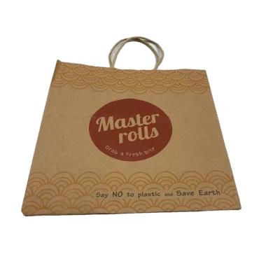 China Custom Recyclable Flat Bottom Kraft Paper Flat Bag Recyclable For Gift for sale