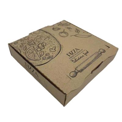 China Best Quality 4C Recyclable Logo Printed To Custom Design Corrugated Gift Wrapping Paper Pizza Box For Take Away for sale