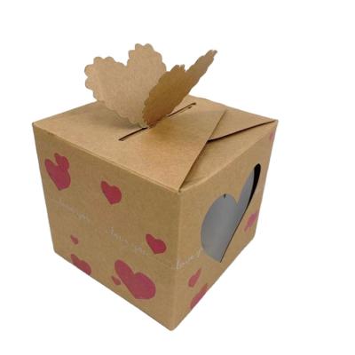 China 2021 Wholesale Recyclable Kraft Paper Packaging Christmas Cake Candy Boxes With Custom Logo Design for sale