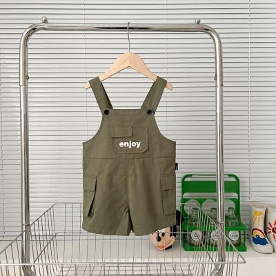 China Breathble Ins Spring And Summer Baby Boy Cozy Toddler Kids Overalls Fashionable Pocket for sale